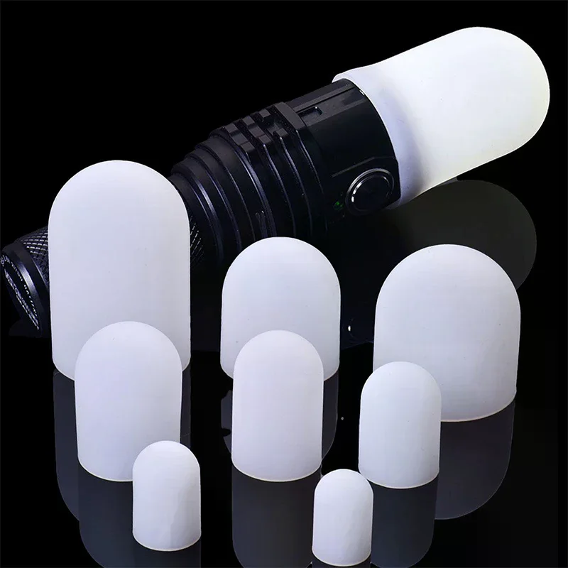 2Pcs Silicone Elastic Flashlight Lampshade For SP31 SP35 IF22A C8G IF25A SP36 S2 C8 EA01 TS21 Q8 14-75MM Torch