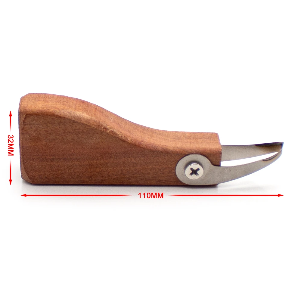 Pottery Tools Single Head Ring Trimming Knife Clay Scraping Carving Tools Texture Ring Scraper with Wood Handle