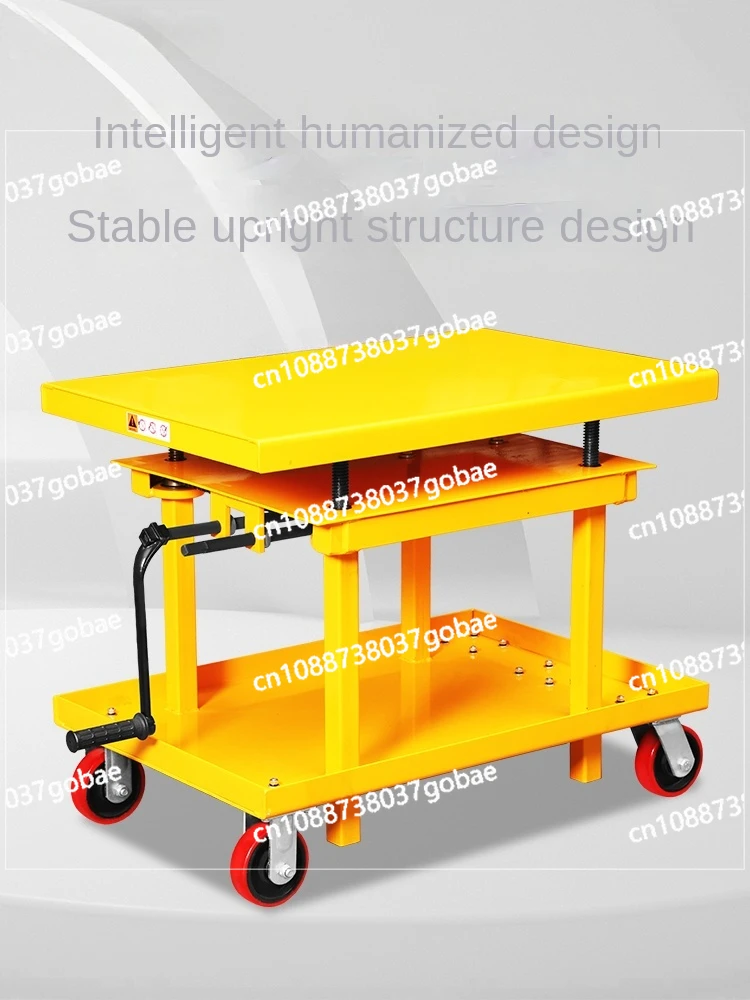 ZF Screw Rod Car Manual Platform Car Hand-Operated Gentle Hydraulic Elevator Mobile