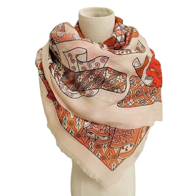 Woman Luxury Cashmere Printed Scarf