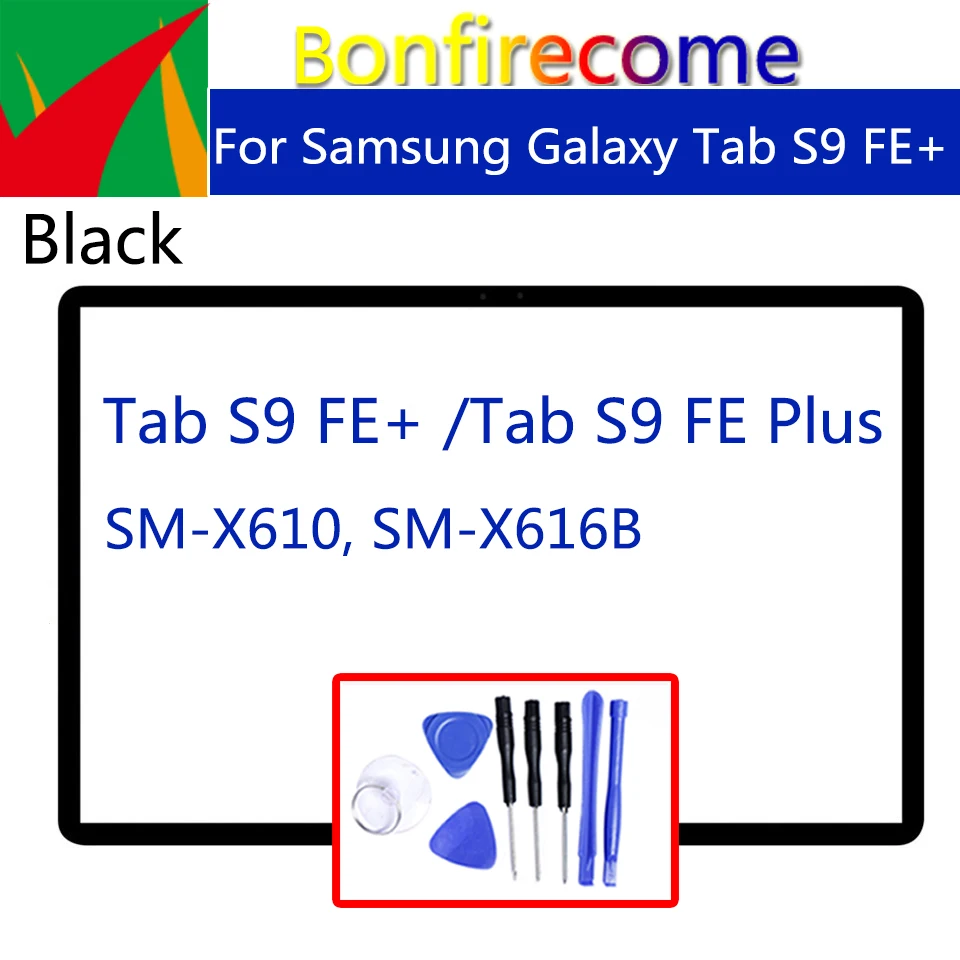 Replacement For Samsung Galaxy Tab S9 FE+ X610 X616B Touch Screen Digitizer Panel Sensor Front Outer LCD Glass With OCA