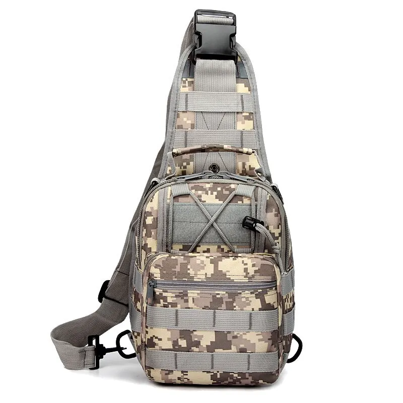 1520Tactical Military Chest Sling Bag Hiking Mole Multifunction 600D Oxford Camouflage Comfortable Durable Outdoor Fashion