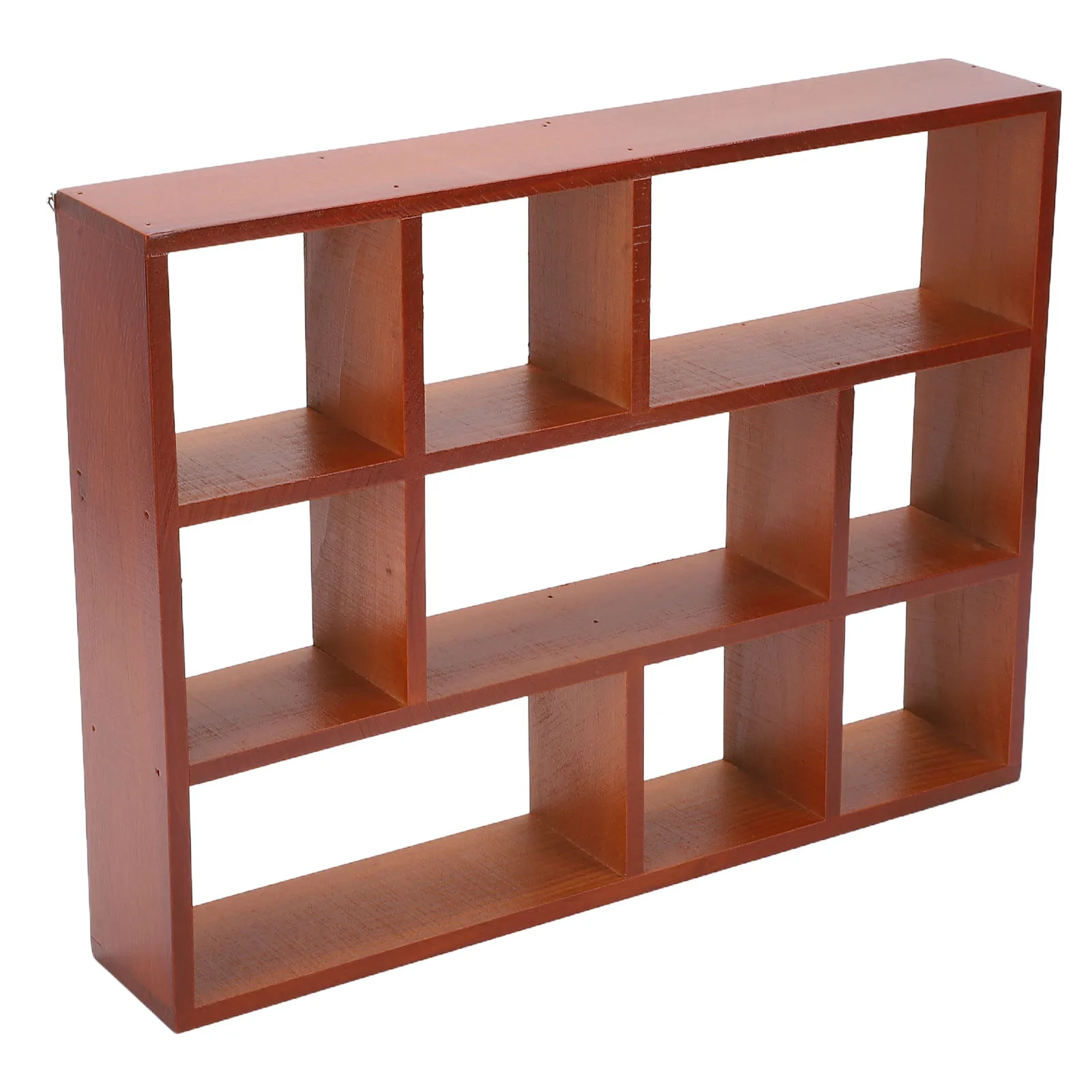 Wooden Wall Desktop Shelf Wooden Wall Desktop Shelf 9 Compartments Multifunctional Vintage Wooden Wall Shelf Makeup Organizer