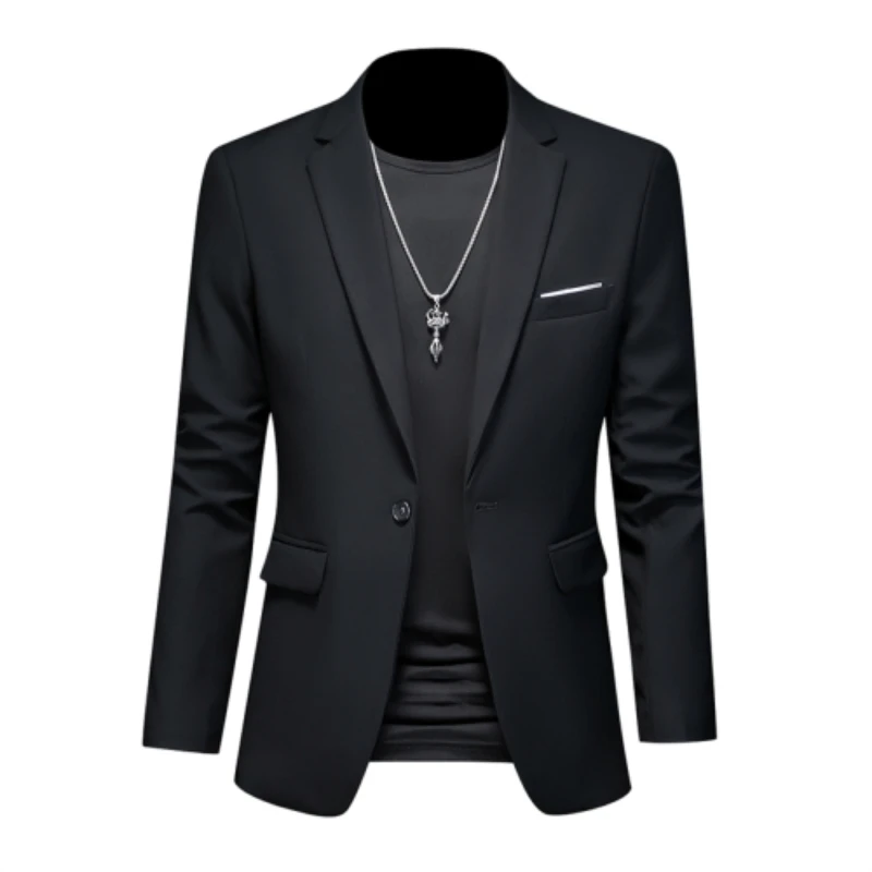 15-color boutique fashion suit 6XL men\'s slim groom wedding suit jacket business office suit casual solid color suit jacket