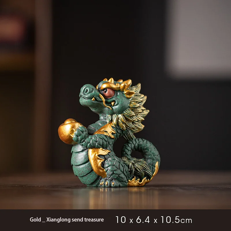 

Year of the Dragon Auspicious Ornaments Household Products Creative Twelve Zodiac Auspicious Dragon Lucky Decorations Figurines