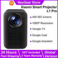 Xiaomi Smart Projector L1 Pro,400 ISO Lumens Google TV 1080p Physical Resolution,Auto Focus&Auto Keystone Correction Dolby Audio