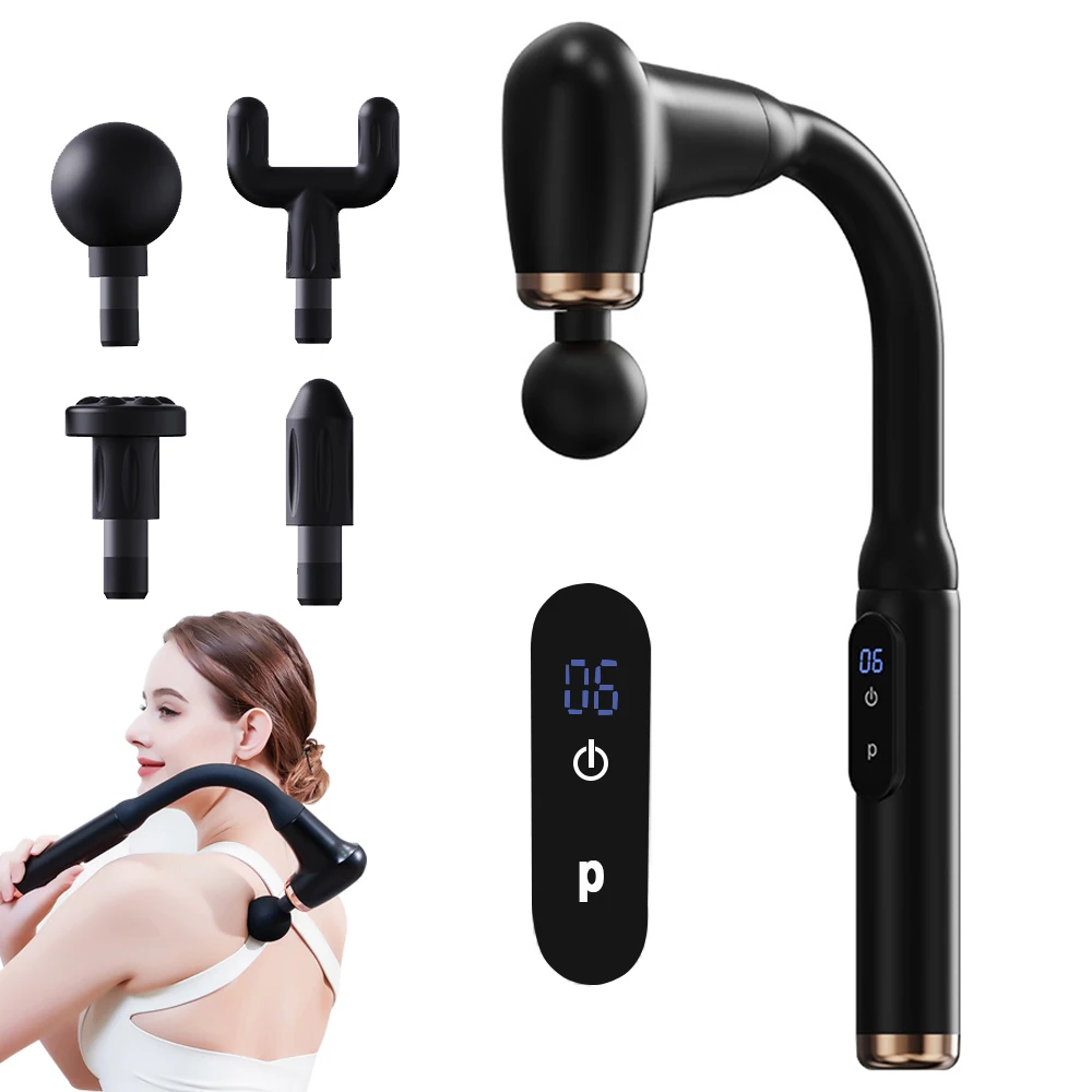 

Fascia gun Handle and Elbow 3 Modes and 6 Gears Adjust Muscle Relaxation and Massage Percussion Hammer for Athletes Hook Massage