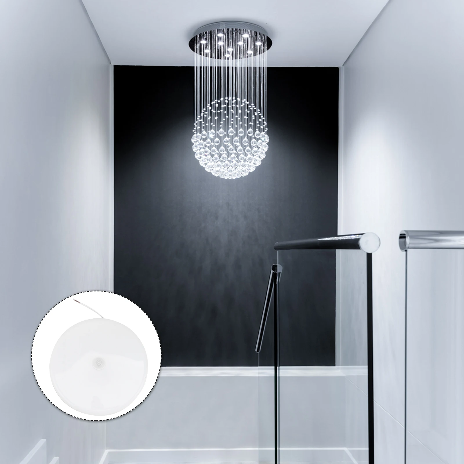 

Stylish Infrared Sensing Light Bulb Aluminum Ceiling Lamp LED Corridor Lighting Energy Saving Sensor Light Round Aisle Lamp Safe