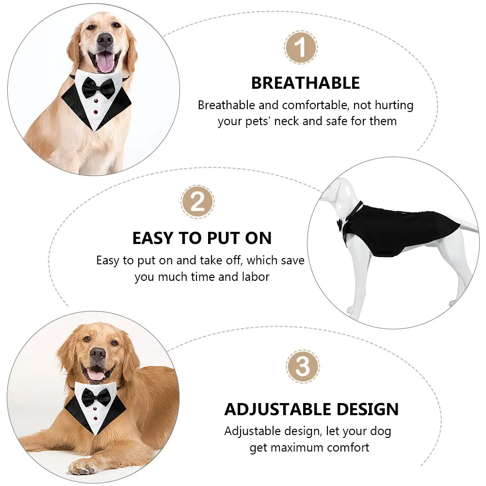 

Suit Tuxedo Kit Cotton Formal Attire Adjustable Design Pet Costume Dog B Wedding New Years Eve Valentine Special Occasions