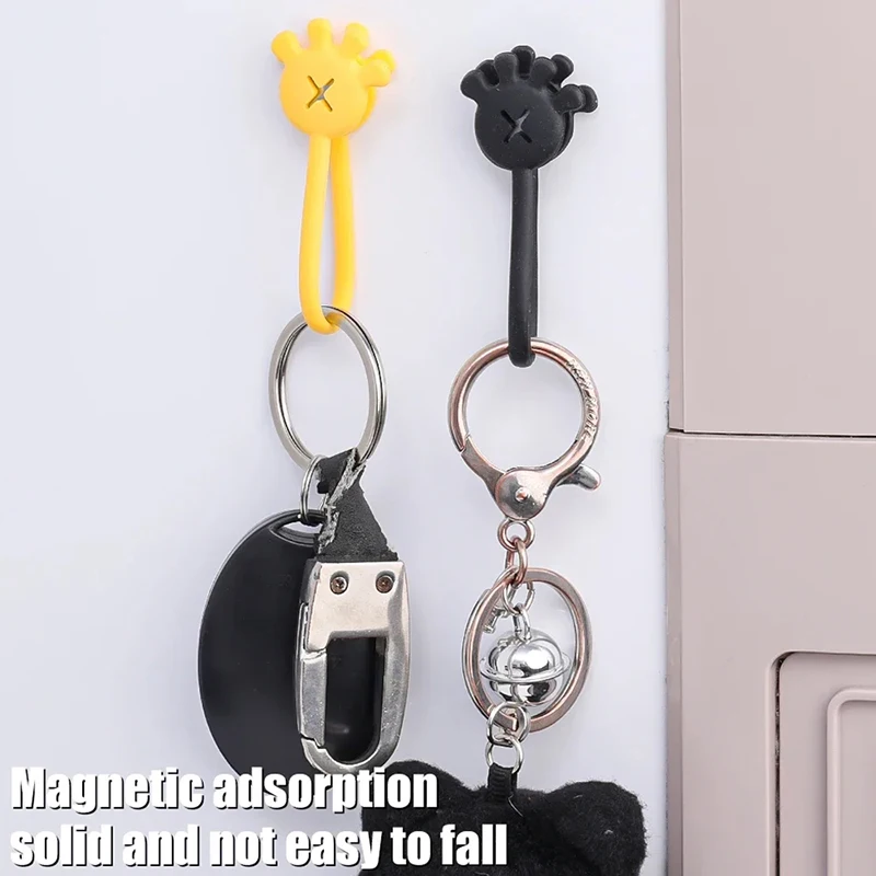 Magnetic Cable Ties Reusable Cable Organizers Earbuds Cords USB Wire Management Keeper Wrap Ties Straps Fridge Magnets Home