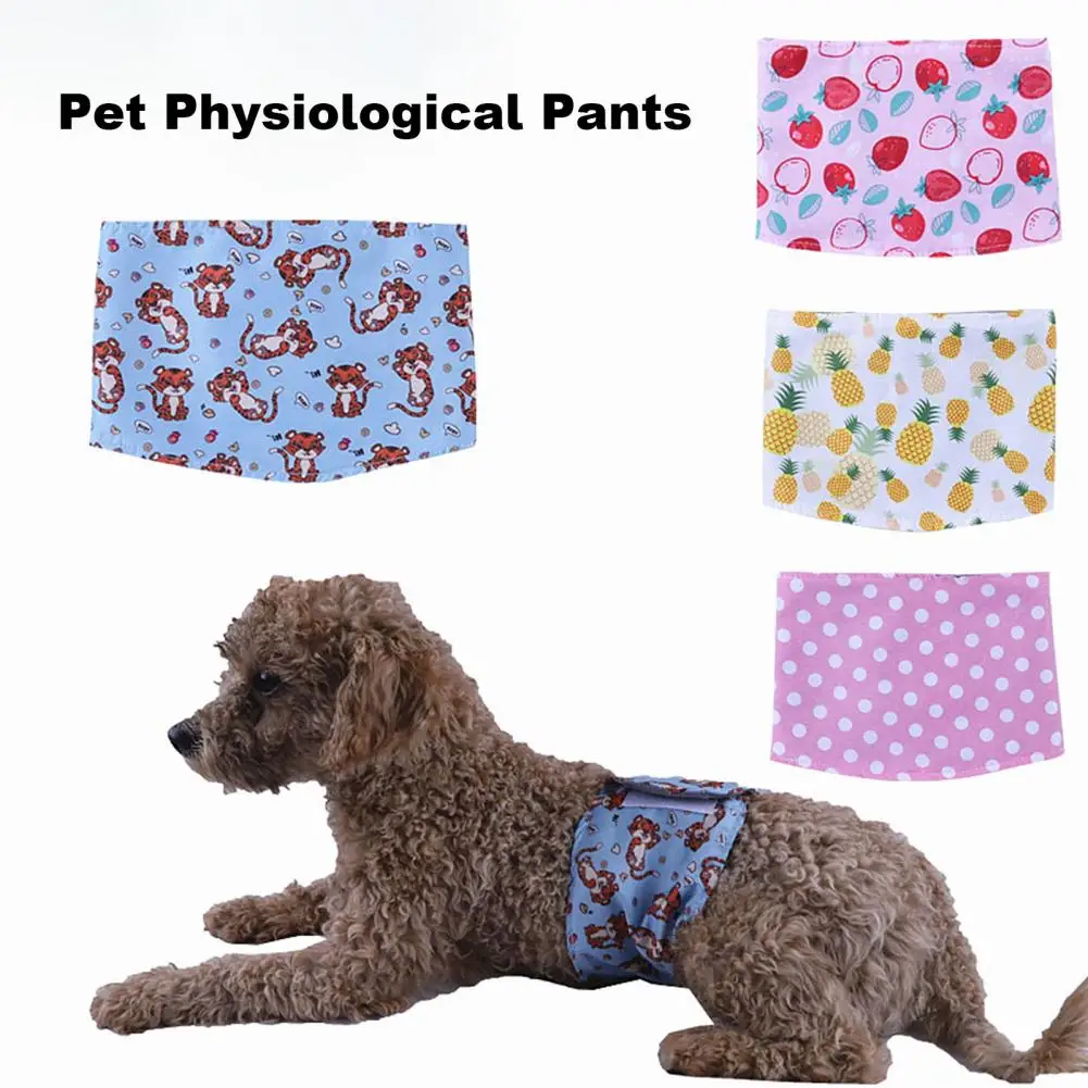 Pet Physiological Pants Dog Diaper with Padded Lining Adjustable Leakproof High Absorbency Male Dog Belly Band Diapers Pants