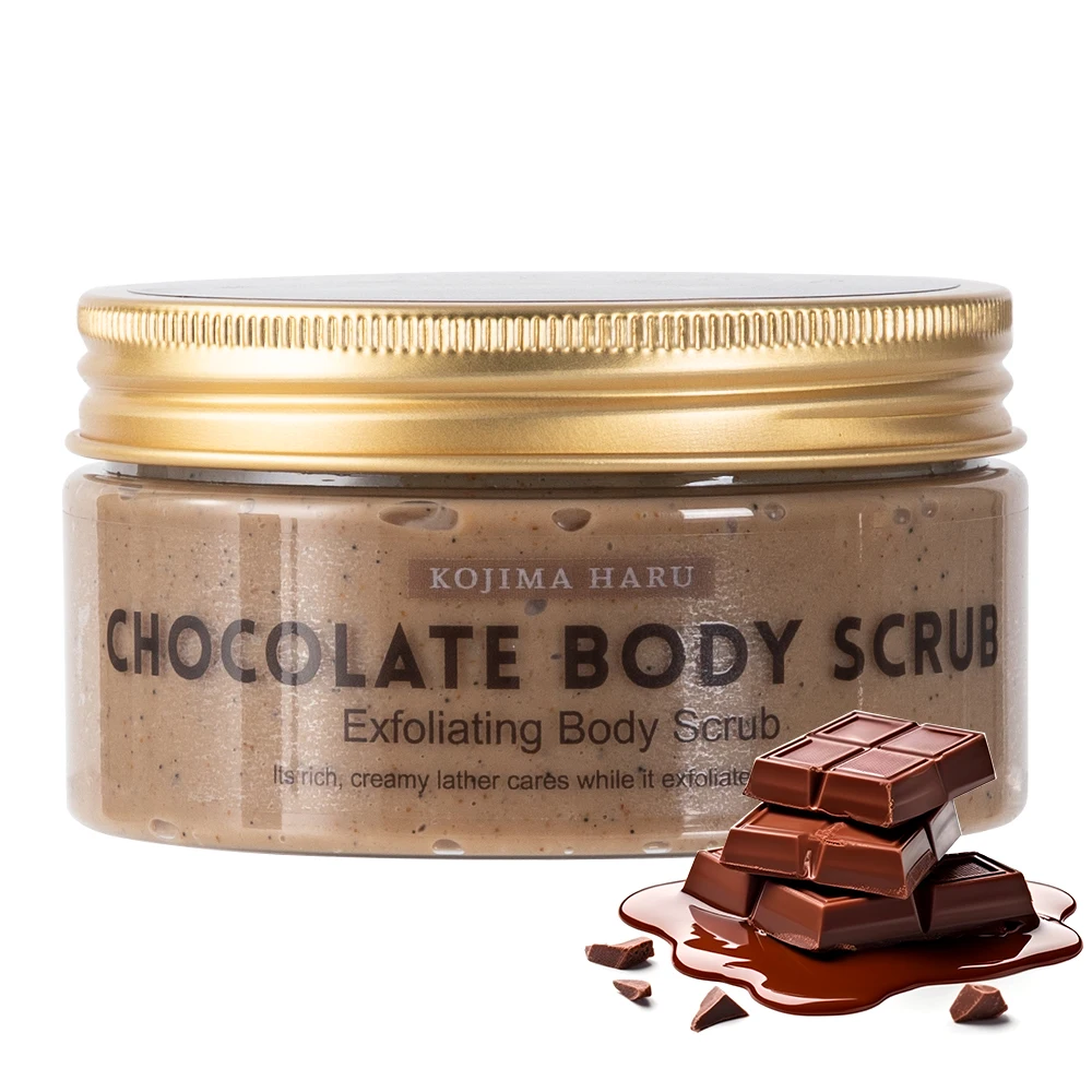 

200g/7.05oz Chocolate sugar body scrub,Exfoliate Face Wash, Removes Dead Skin Cells,Pore Cleanser bath spa body hygiene product