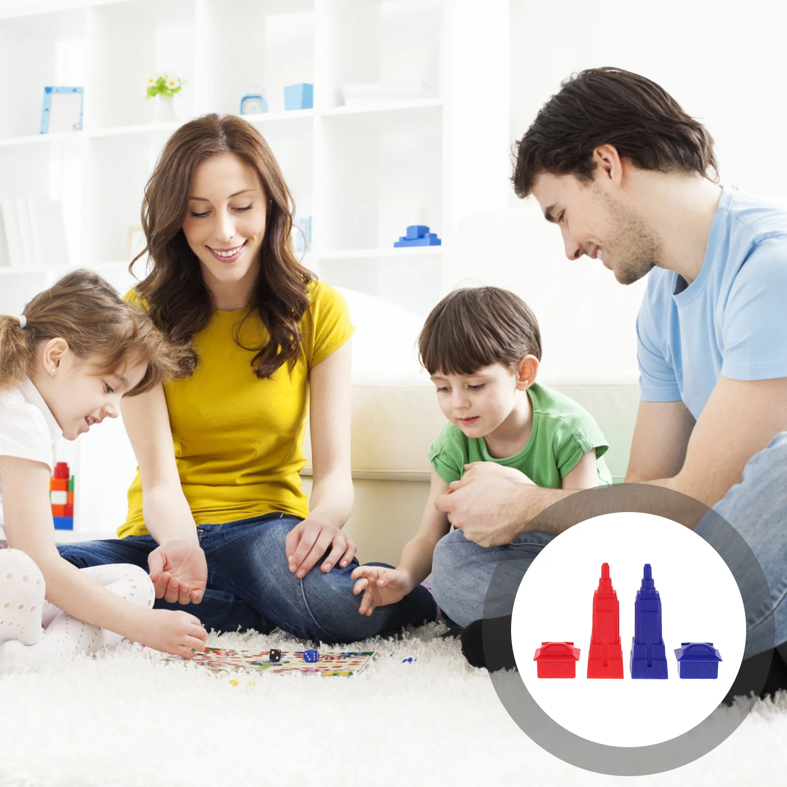 

1 Set Plastic Board Game Replacement Pieces For Houses Hotels Durable Game Parts Expandable Accessories For Board Games