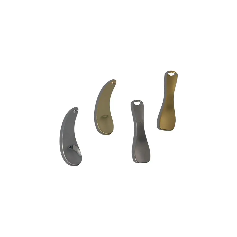 Ferramentas de maquiagem de metal reutilizáveis colher de beleza creme para os olhos vara mini colher cosmética espátula de maquiagem colher curvada colher de creme facial