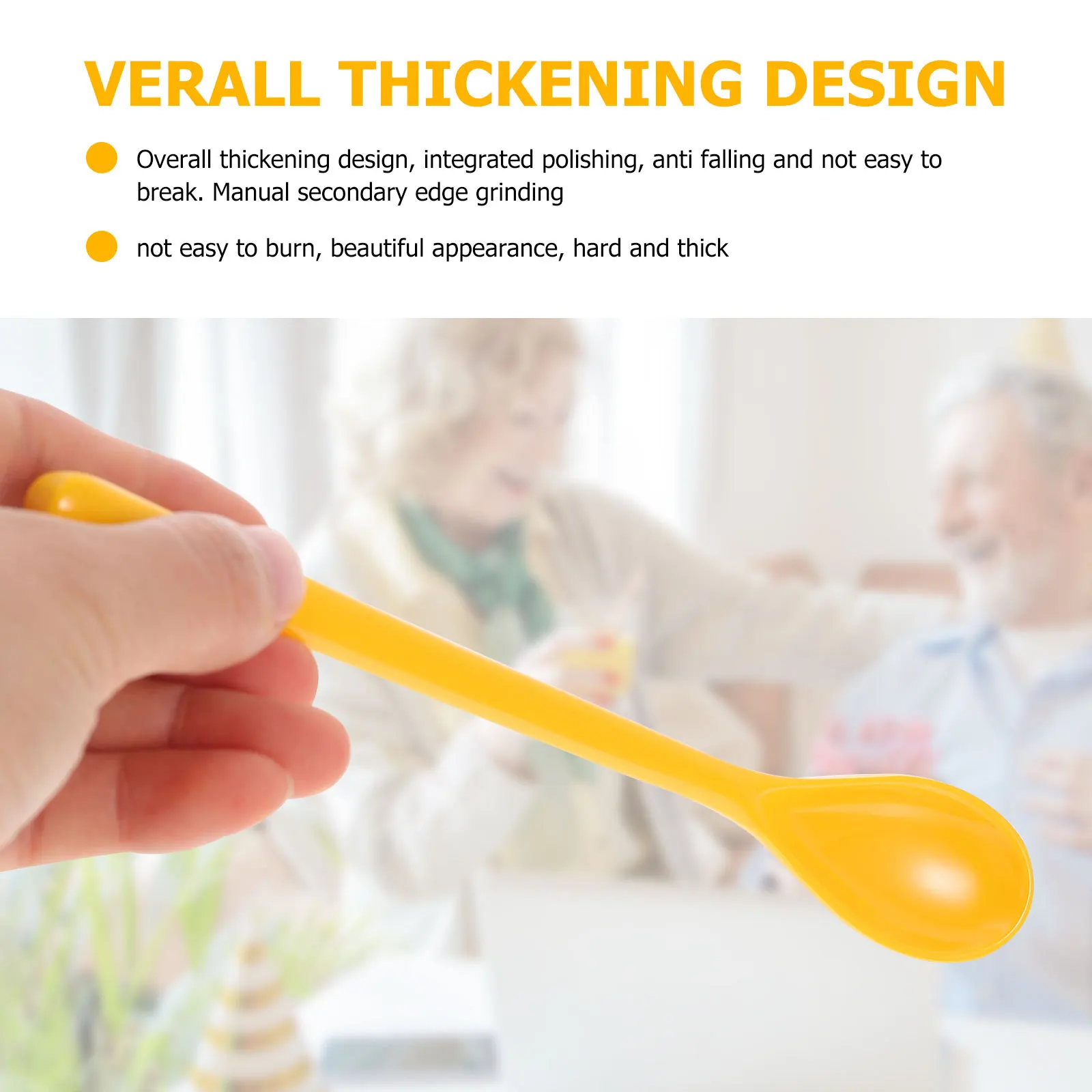 

8Pcs Mixing Spoons Milk Coffee Dessert Ice Cream Easy Clean Multi-Purpose Stirring Kitchen Spoons Coffee Spoon