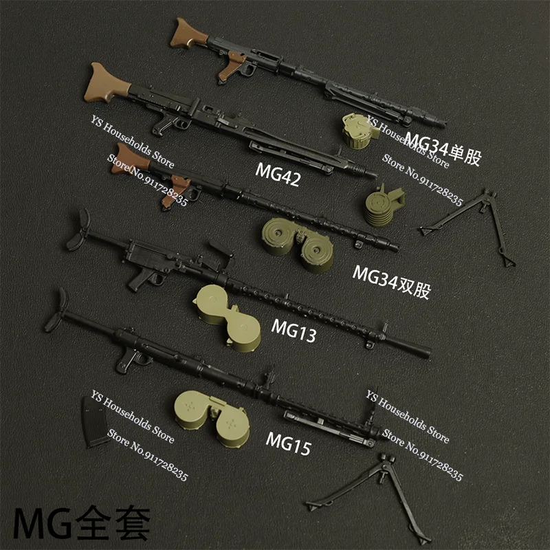 Mp5 M27 PKM WWII G36 Full Set 1/12 Mini Static Weapon Model Gun Toys Accessory For 6" Mobile Suit Girl Figurine Hobby Ornament view 3