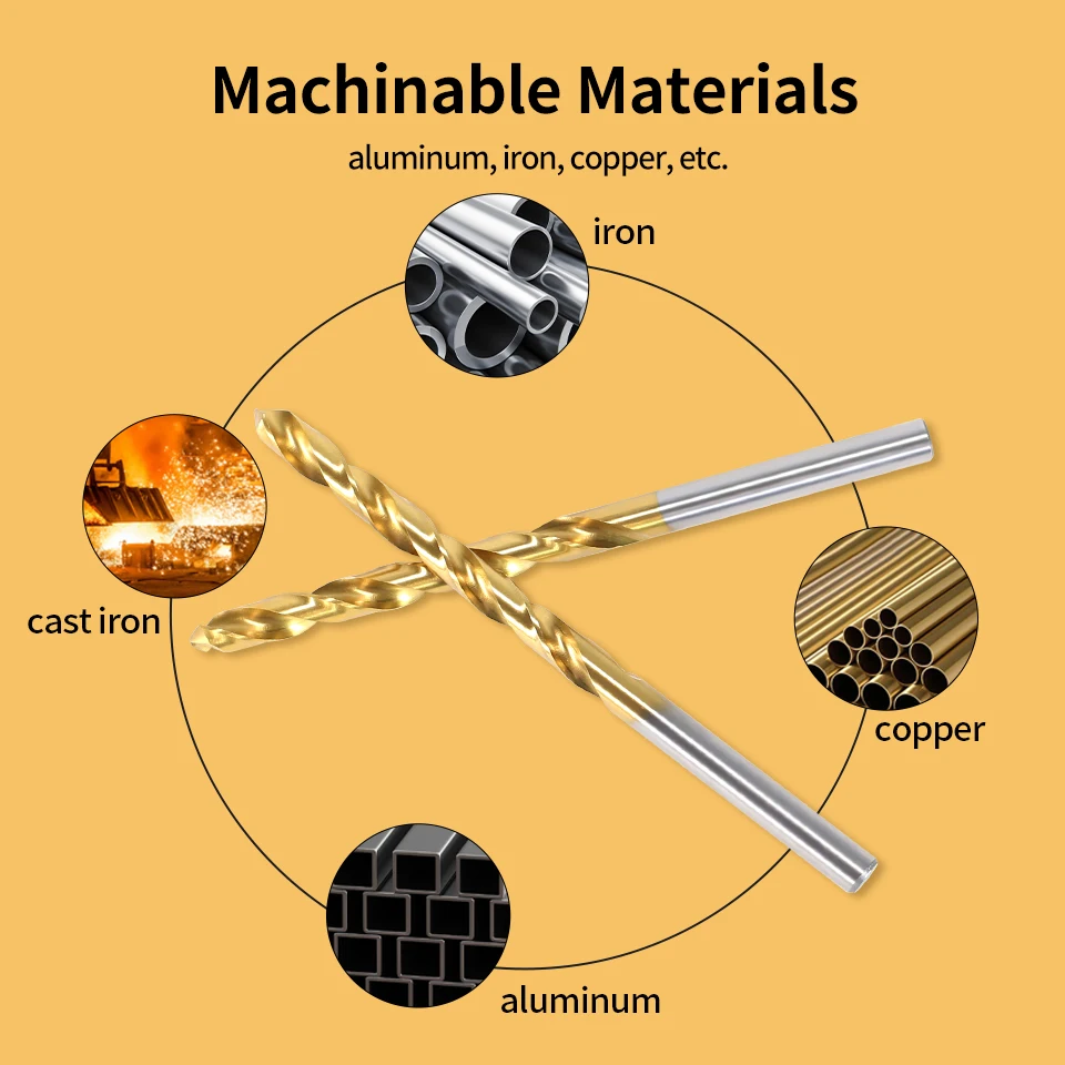 RIGTIP HSS wiertło kręte wiercenie tytanowe wysokiej jakości zestaw narzędzi ze stali nierdzewnej 6542 metalowe wiertło ze stali nierdzewnej 1.0-13.0mm