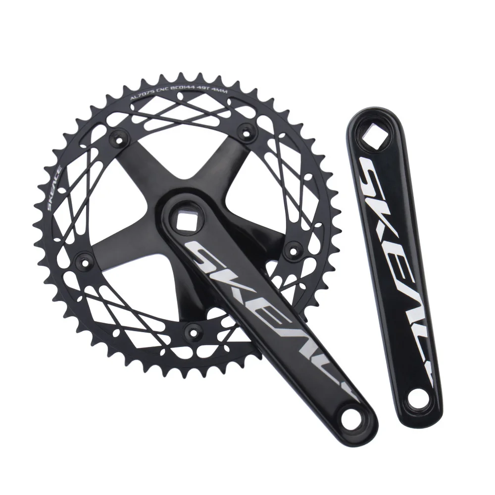 

Bolany Single Speed Bicycle Crankset, Fixed Gear Track, 165mm Chain Wheel, 48T, 49T, BCD, 144mm, Efficient