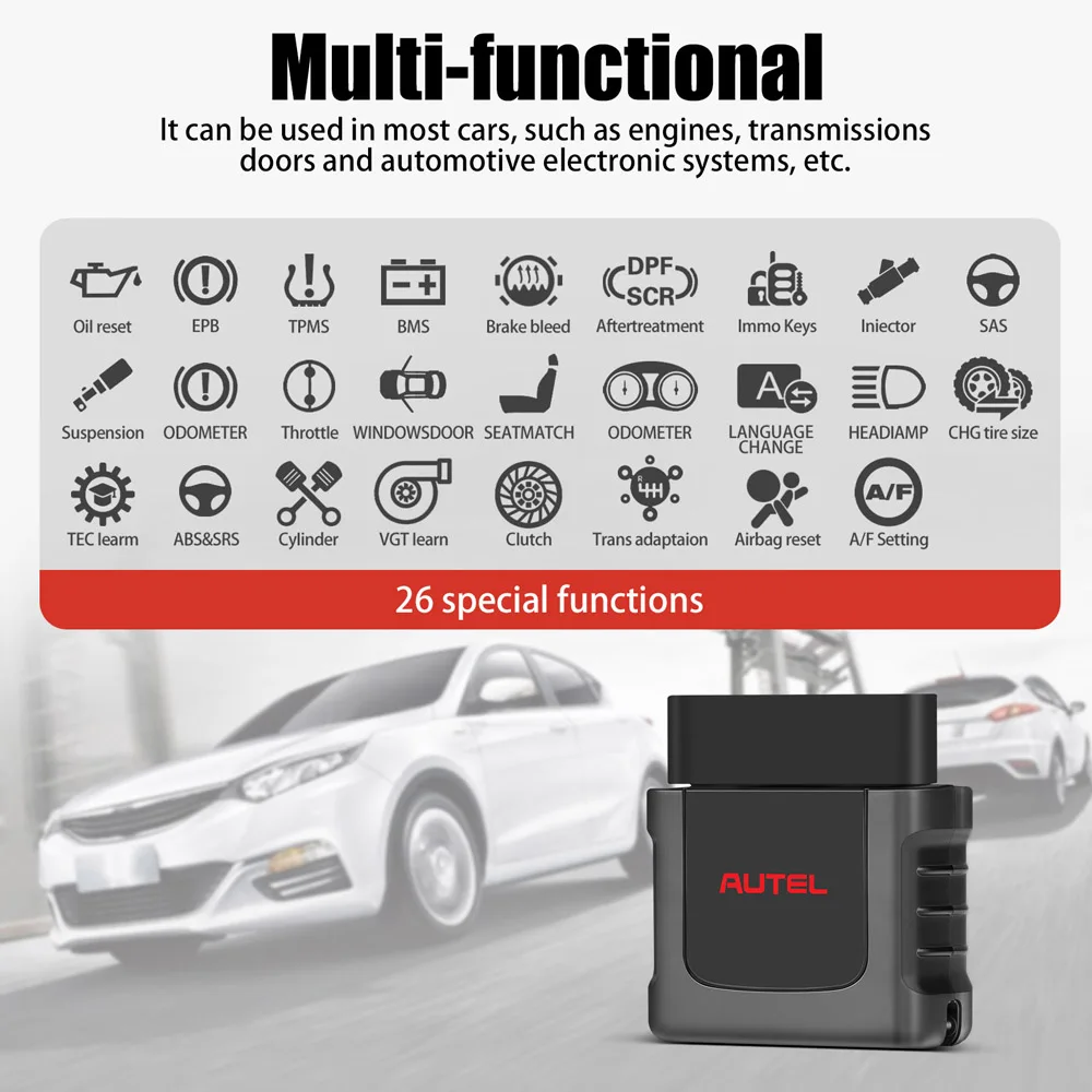 Autel MaxiVCI Mini Bluetooth Diagnostic Interface work with MK808BT MK808TS MX808TS MP808TS TS608 MS906S