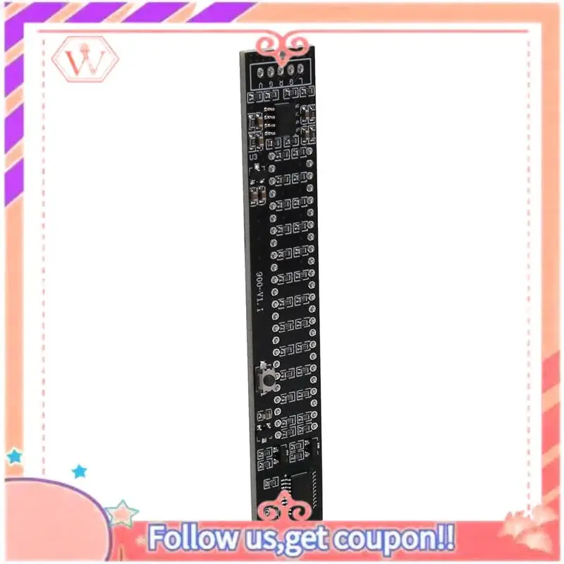Upgraded 2X Mini Dual 12 Level Indicator LED Light Bar VU Meter Stereo Amplifier Board Adjustable Light Speed Board With AGC(A)