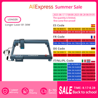 Longer Laser B1 30W Laser Engraver Cutter, 6-core Laser Head, 450*440mm Engraving Area, Speed 36000mm/min, Air Assist Interface