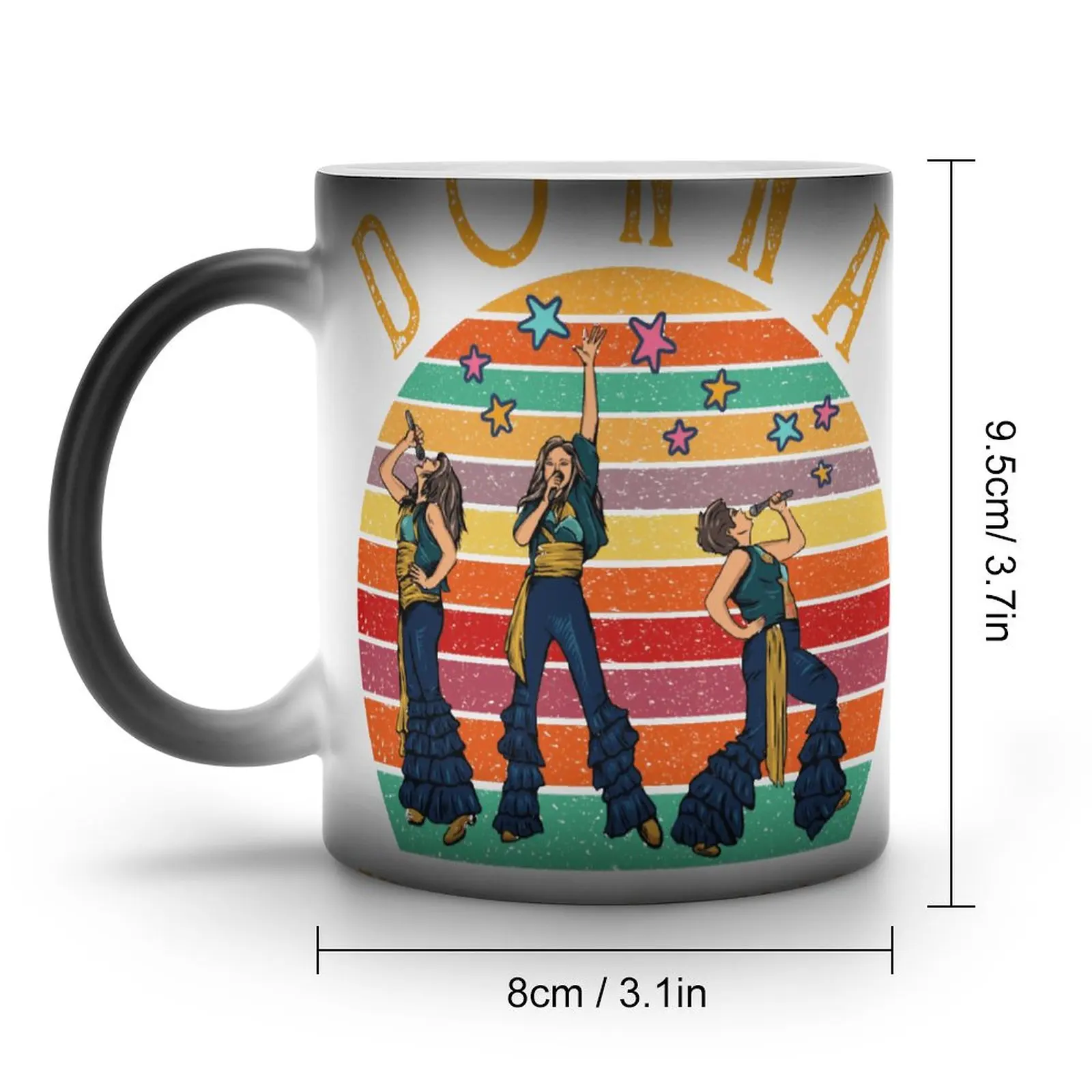 Mamma Mia Donna And The Dynamos Mug Showtunes Musicals Broadway Disco Cereal Color Changing Mug Creative Colored Ceramic Cups