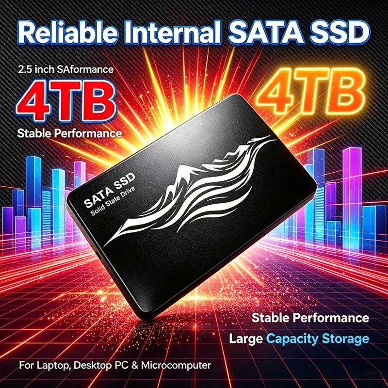 2026 New 2.5inch SATA SSD 1TB 2TB 4TB Hard Disk Disc Internal Solid State Drive 500GB Portable SSD for Laptop Desktop PS5