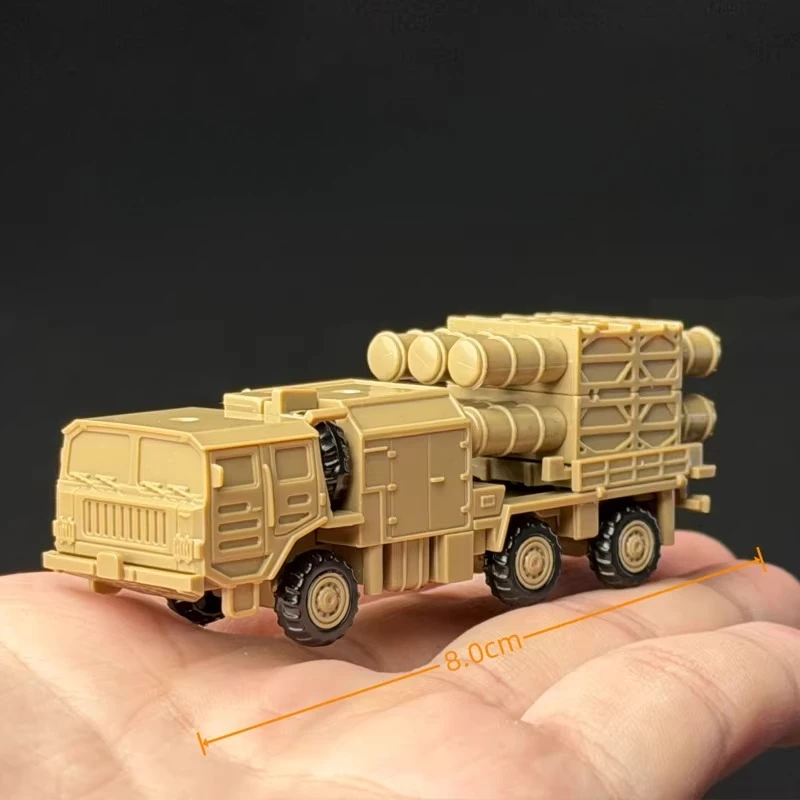 1/144 China HQ-16 Air Defense Missile Launcher 4D Assembled Chariot Simulation Model Sand Table Toy No Glue Required