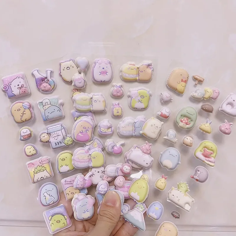 

Japanese Style Cute Sumikkogurashi Sticker Creativity 3D Puffy Stickers Student Handmade Scrapbook Phone Case Girl Diy Toy Gift