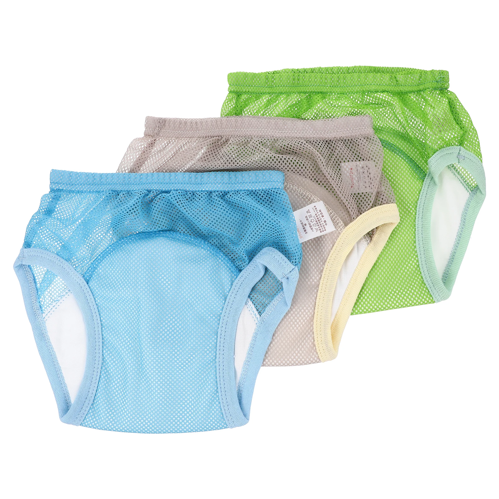 

3pcs Baby Training Pants Cotton Soft Comfortable Toddler Diapers Reusable Washable Cloth Infant Potty Elastic Waist Anti Leak