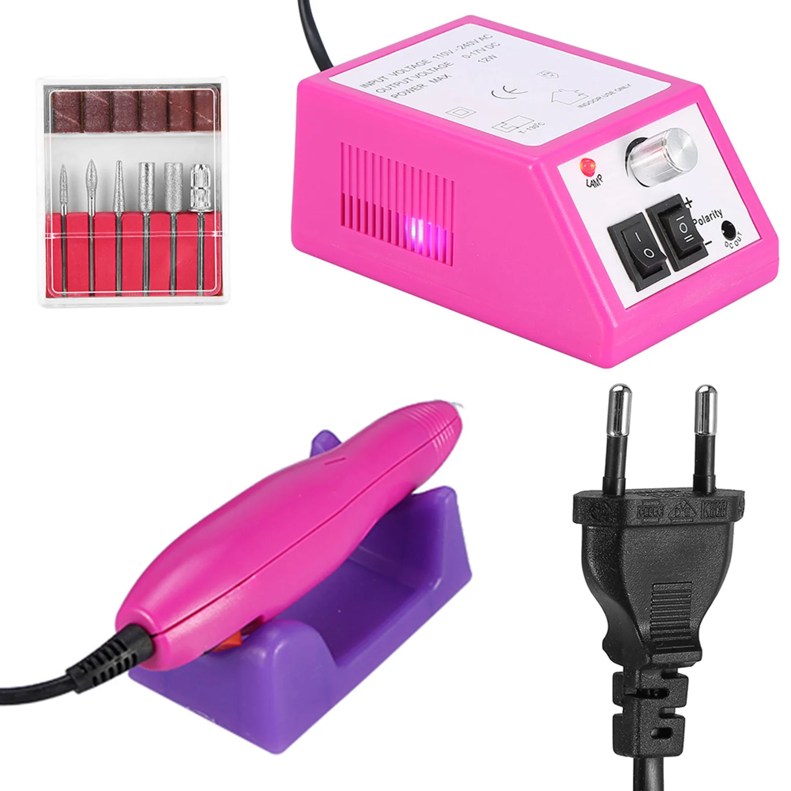 مسمار الفن آلة الحفر الكهربائية مسمار الحفر آلة المهنية الكهربائية آلة الأظافر ملف مانيكير باديكير الرملي عدة الحفر #1