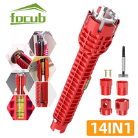 14 In 1 Wrench For Sink Faucet Sanitary Repair Tool With Double-Head Handle Installer Ratchet Tool Set For Bathroom Sink Faucet