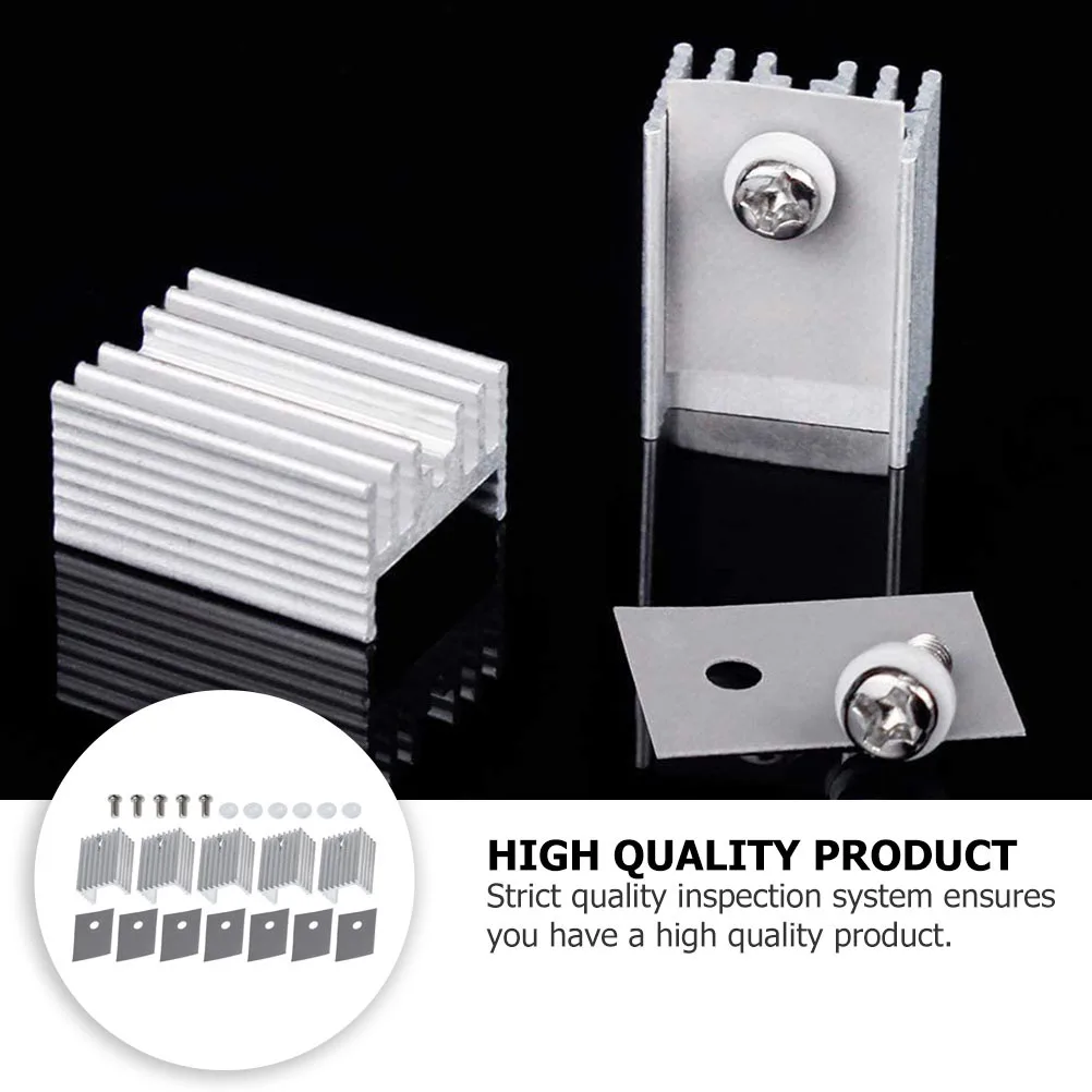 

10pcs Heat Sink Aluminum Cooling For Voltage Regulator To-220 Insulation Kit Metal Cooler Fin Laptop Computer Parts