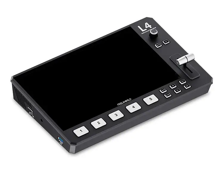 FEELWORLD L4 10.1"Touch Screen USB3.0 Fast Streaming Multi-camera Video Mixer Switcher Multi Format Video Mixer Switcher
