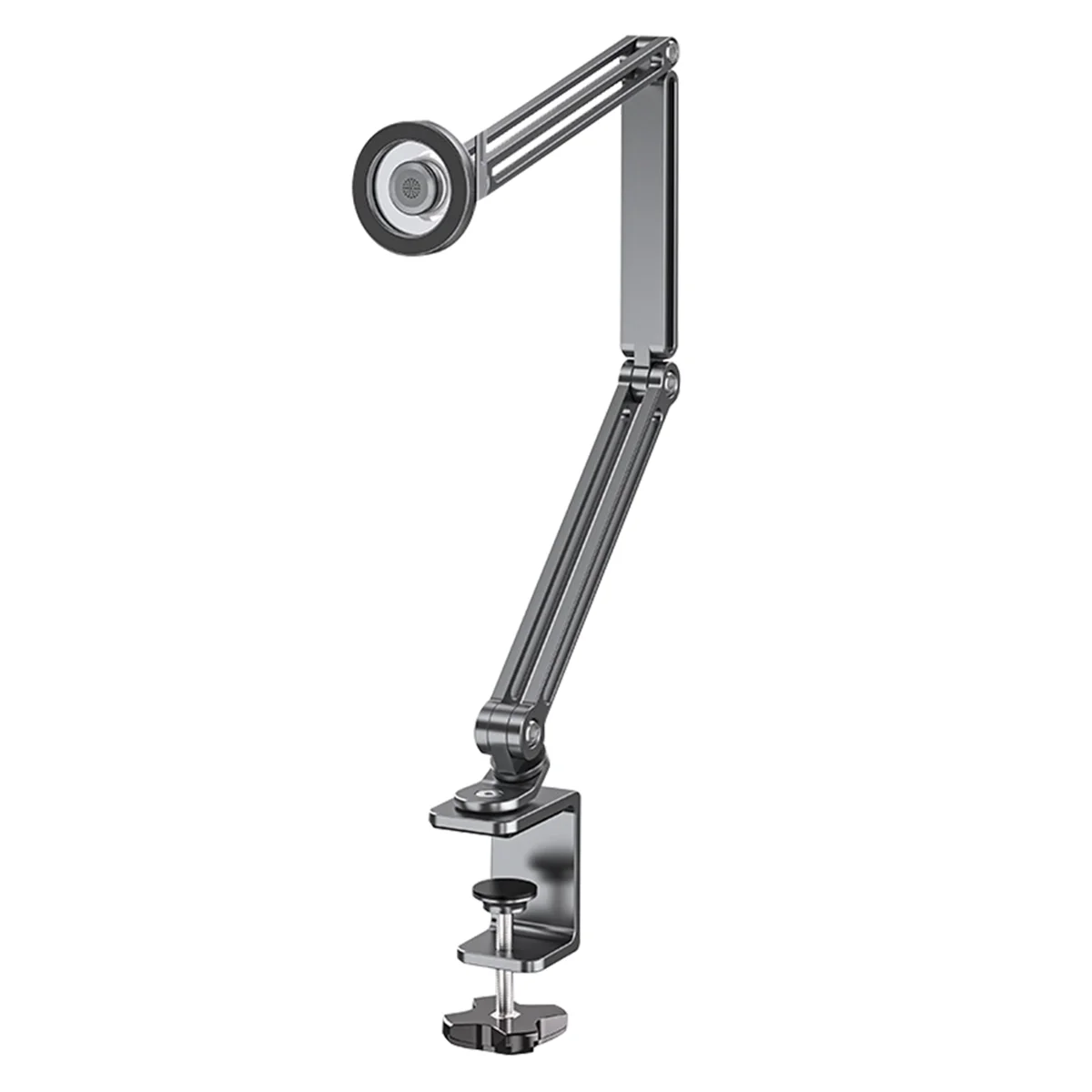 ABAN Magnetic Desk Phone Stand for Tablet Cellphone Overhead Adjustable Metal Long Arm Phone Mount for Phone