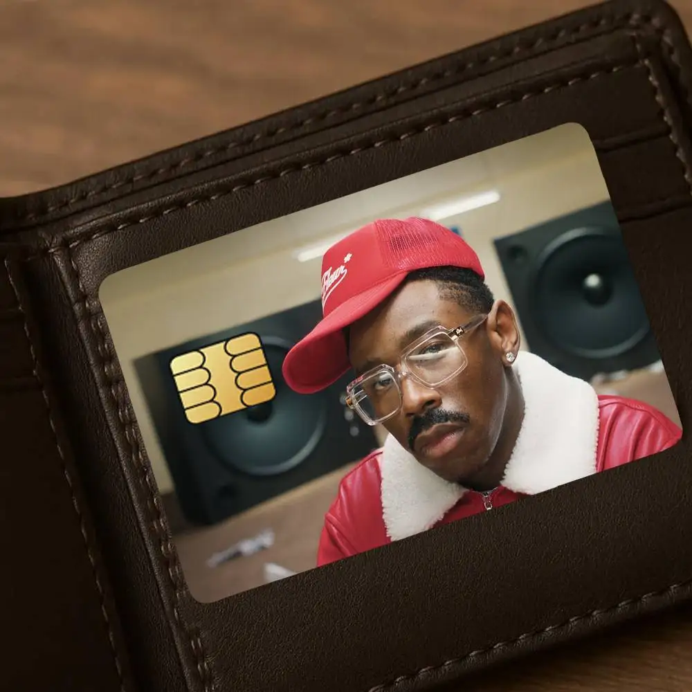 مغني الراب T-Tyler Cool the C-Creator-S ملصقات بطاقات الائتمان الجلد لخصم البنك حماية الزخرفية 4 قطعة المضادة للخدش مقاوم للماء