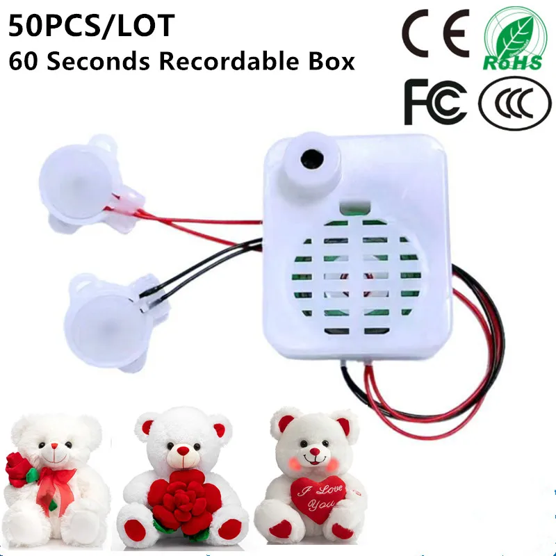 DIY Gift 60 Seconds Recordable Sound Module 2 Key Control Recorder for Crafters Hobbyists Stuffed Animals School Presentations