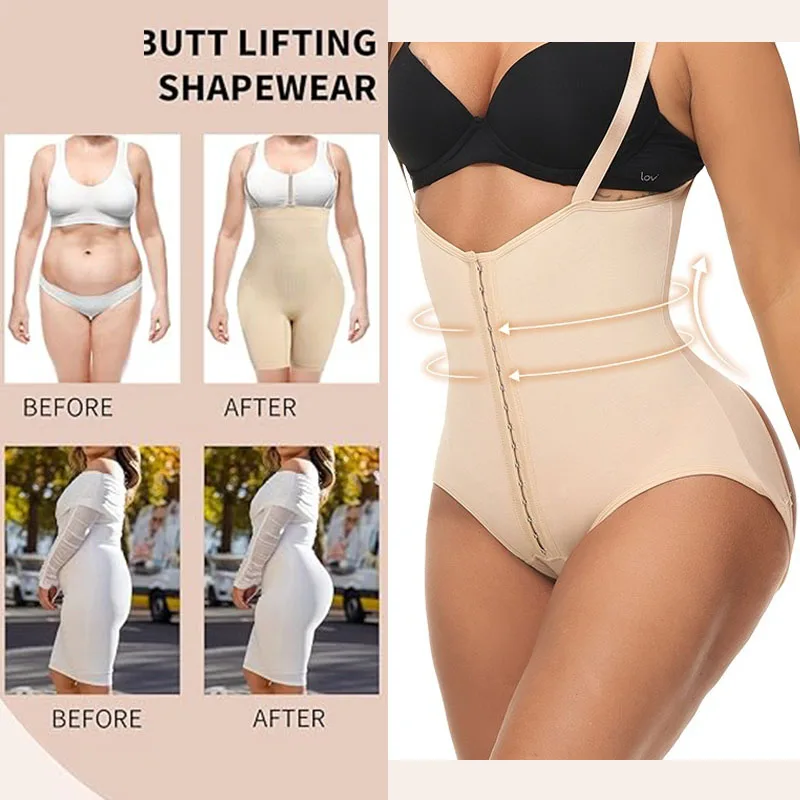 GUUDIA Hollow Out Butt Lifter Bodysuit with Hook Closure Shapewear for Women Seamless Body Shaper Tummy Control Thigh Slimmer