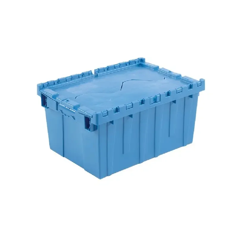 

Distribution Container With Hinged Lid, 21.9x15.3x9.7, Blue