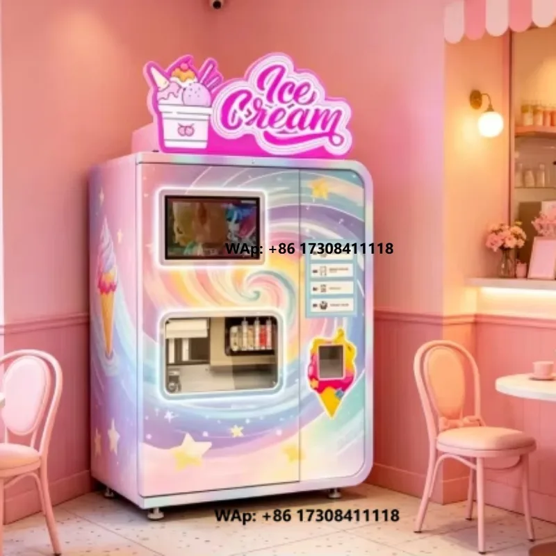 High productivity fully automatic new soft ice cream machine Dual compressor rapid cooling Compatible
