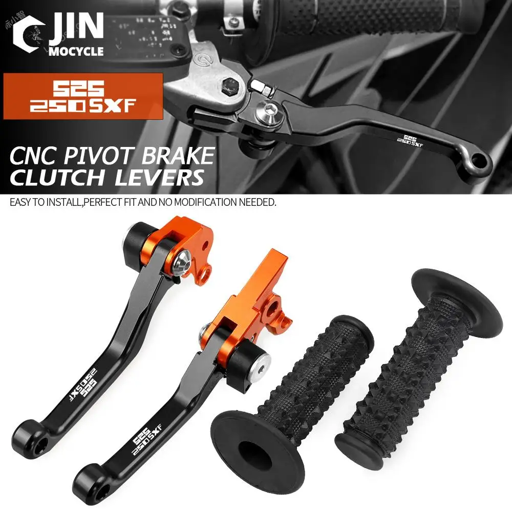 

For 525EXC 525 EXC 2010 Motocross Non-slip Hand Grips Handlebar CNC Dirt Bike Aluminum Brake Clutch Lever Motorcycle Accessories