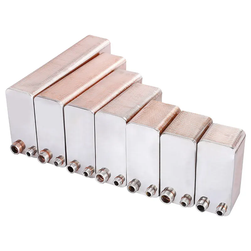 304 Stainless Steel Domestic Plate Heat Exchanger for Radiator Floor Heating, Instant Hot Water Exchange for Bathroom Shower