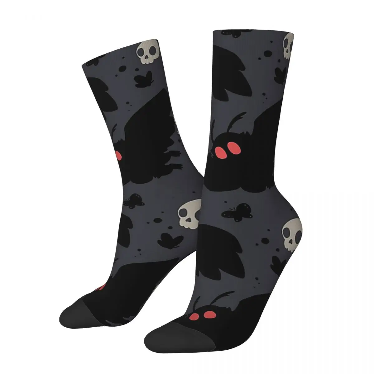 Mothman - Night Grey Socks Harajuku wysokiej jakości pończochy cały sezon długie skarpetki akcesoria na prezenty świąteczne Unisex