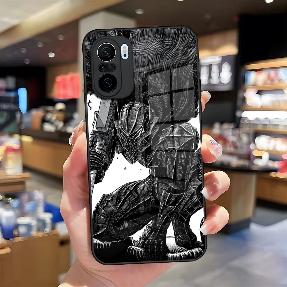 Berserk Comics Cool Phone Case for Xiaomi 14 Lite 12 Pro 11t 13 lite POCO M6 M5 X6 X5 X3 NFC F5 F6 Pro Tempered Glass Cover