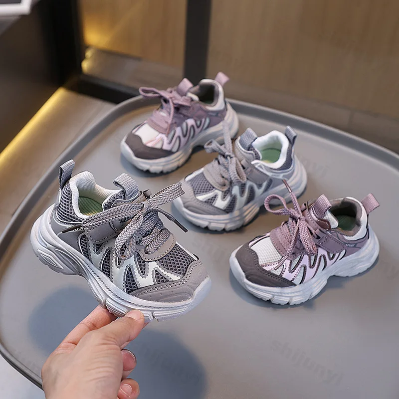 

Children's Retro Low Top Casual Thick Soled Sports Shoes 2025 Autumn Boy's Mesh Breathable Comfortable Versatile Chunky sneakers
