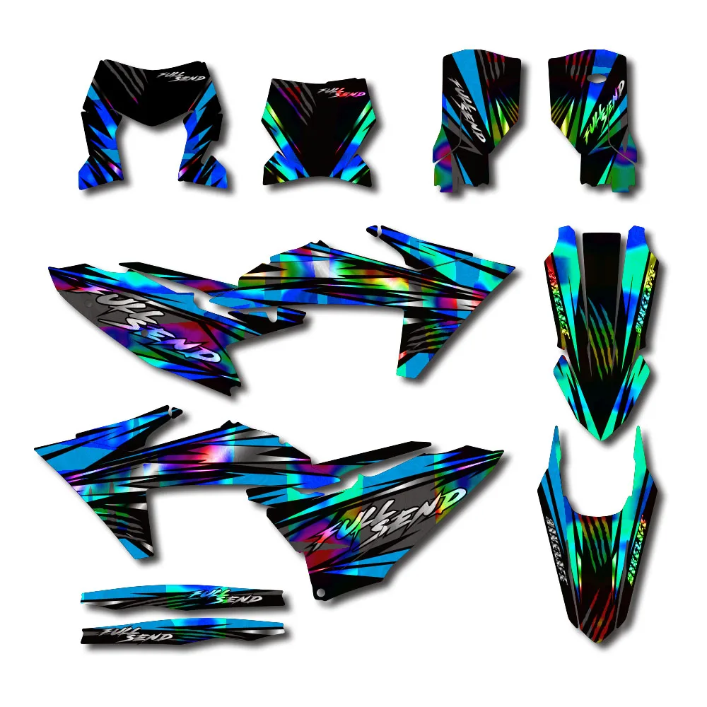 Holograficzne naklejki graficzne na motocykl do KTM SX SXF 2023 2024 2025 EXC EXCF 2024 2025 2026 z możliwością personalizacji numeru — 2
