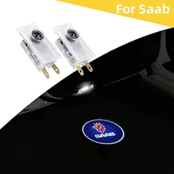 2x Car Door Light Logo Projection Ghost Shadow Welcome pozzanghera Light accessori compatibili con SAAB 9-3 2003-2012 9-5 1998-2011