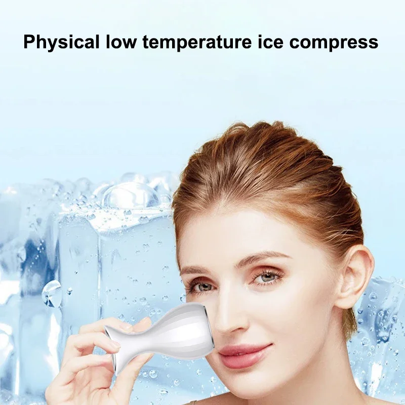 تبريد الوجه الجمال الجليد الأسطوانة برأسين الأنسجة العميقة الجلد الباردة تدليك الكرة العناية بالبشرة أدوات تدليك الجمال