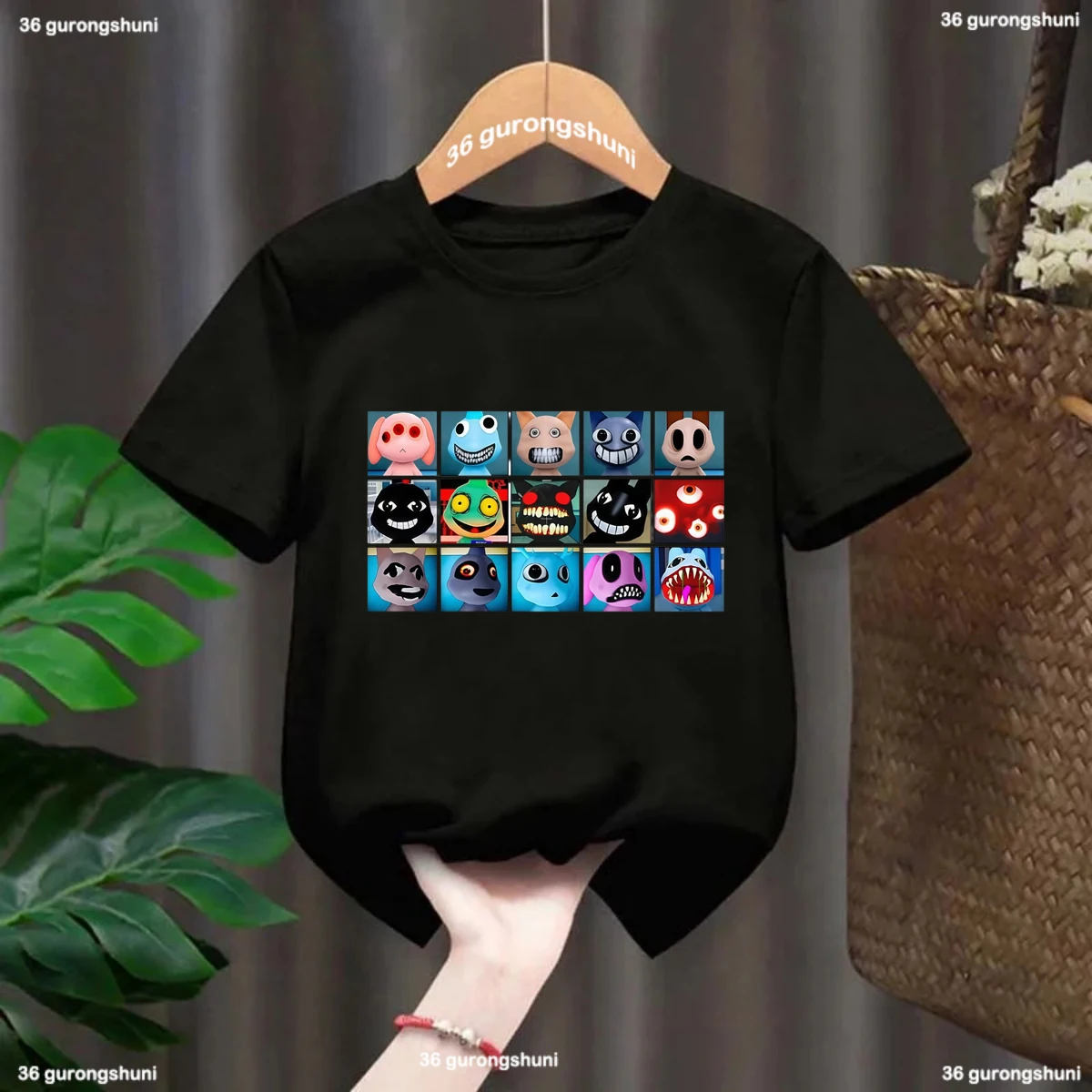 Hot Popular Horror Game Animal Hospital Characters Avatar Printed T‑Shirt, for Boys/Girls Summer Casual Short Sleeve Tshirt Tops