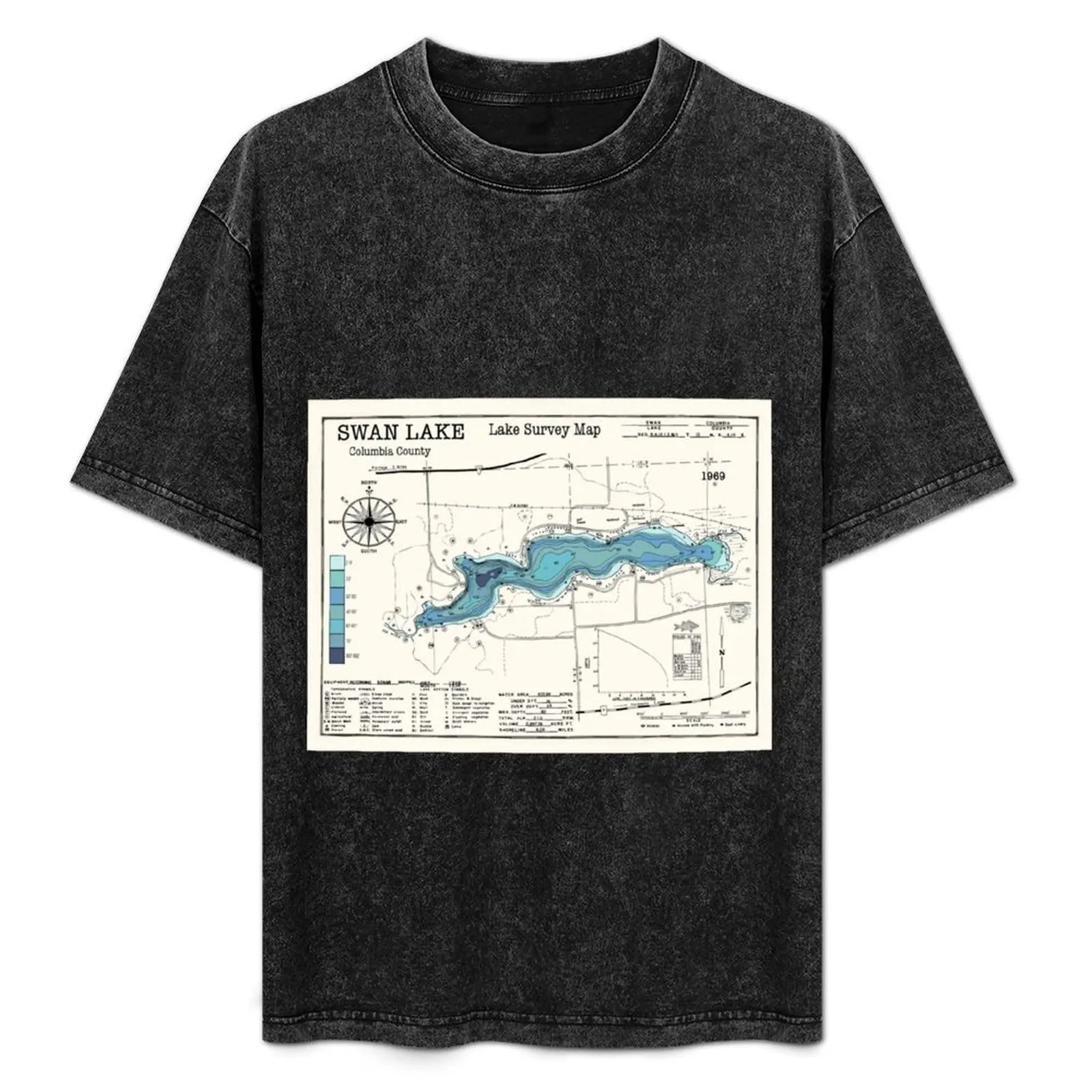 

Swan Lake WI Columbia County T-Shirt Breathable Sportswear T-Shirt for Men